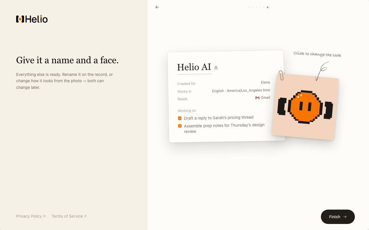 Customize: the record card, the paperclipped photo, and a handwritten note where an instruction label used to be
